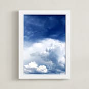 "Cloud Lover" - Art Print in Blue Sky by Jenny Partrite - Framed