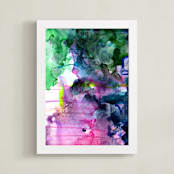 "Deep Water" - Art Print in Deep Sea Blue by Nikki Stinson - Framed