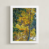 "November Foliage" - Art Print in November Harvest Yellow by Mariecor Agravante - Framed