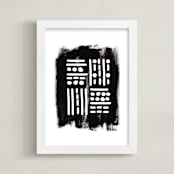 "Number FOUR" - Art Print in Black & White by Michel Villalpando - Framed