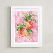 "Peaches" - Art Print in Peachy Pink by Kelsey McNatt - Framed