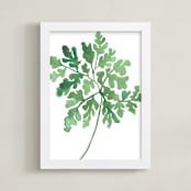 "Greenery II" - Art Print in Soft Green by Luz Alliati - Framed