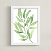 "Greenery III" - Art Print in Moss by Luz Alliati - Framed