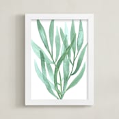 "Sea Botanicals III" - Art Print in Jade by Luz Alliati - Framed