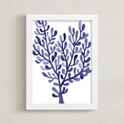 "Sea Botanicals IV" - Art Print in Steel blue by Luz Alliati - Framed