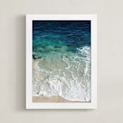"La Jolla Shores #1" - Art Print in Shoreline Blue by Shannon Howard - Framed