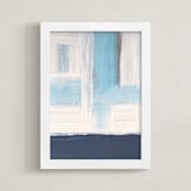 "Look at the View 1" - Art Print in Blending blues by Colleen Ehrlich - Framed