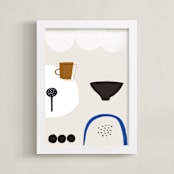 "Surface Study 2" - Art Print in natural gray by Francesca Iannaccone - Framed