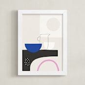 "Surface Study 4" - Art Print in Modern neutrals by Francesca Iannaccone - Framed