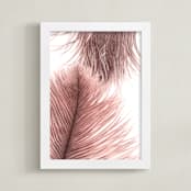 "Touched" - Art Print in Warm Mauve by Debra Pruskowski - Framed