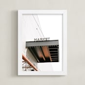 "Union Market" - Art Print in Rust Orange by Lindsay Ferraris Photography - Framed