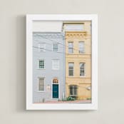 "Georgetown Two" - Art Print in Muted Yellow by Lindsay Ferraris Photography - Framed