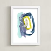 "Infinity Portal" - Art Print in Blue by Misty Hughes - Framed