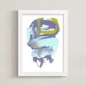 "Pixie Dream" - Art Print in Aqua by Misty Hughes - Framed