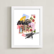 "Wild Hello" - Art Print in Lavender by Misty Hughes - Framed