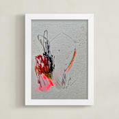 "FINGERS CROSSED" - Art Print in Fruit Punch by ADRIENNE JACKSON - Framed