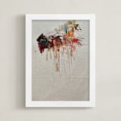 "SHOW PONY" - Art Print in Rosy Pinks by ADRIENNE JACKSON - Framed