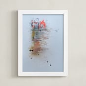 "LOST FOR YOU" - Art Print in Peach Beach by ADRIENNE JACKSON - Framed