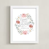 "You Are So Loved Little One" - Personalized Art Print in Slate by Kristen Smith - Framed