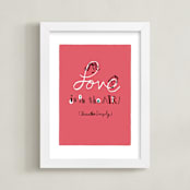 "Love is in the Air!" - Art Print in Amaranth by ERAY - Framed