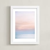 "Sea Blush" - Art Print in periwinkle blush by Kamala Nahas - Framed