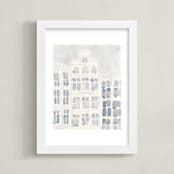 "skyscraper" - Art Print in White by Susanne Kasielke - Framed
