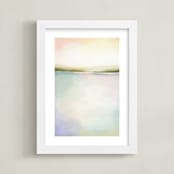 "Coral Bay" - Art Print in Coral Pink by AlisonJerry - Framed