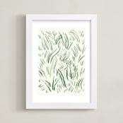 "Yerba" - Art Print in White by Catilustre - Framed