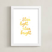 "Star Light Star Bright" - Art Print in Twinkle by Lea Delaveris - Framed