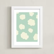 "Desert Sky" - Art Print in Sky Blue by Coit Creative - Framed