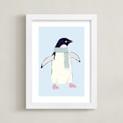 "Adélie Penguin " - Art Print in Antarctica by Cass Loh - Framed