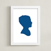 "Silhouette: Custom Print with Text" - Custom Print in Blueberry by Minted - Framed