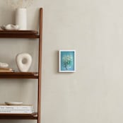 "Daisies in aqua" - Art Print in Capri Blue by Aralyn Griesbach - In a Room