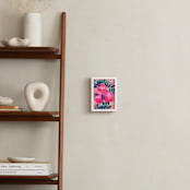 "HAND PAINTED FLOWERS_4F" - Art Print in pink by Ramoncita - aticnomar - In a Room