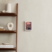 "Brick Hideaway" - Art Print in Brick Red by Erin Niehenke - In a Room