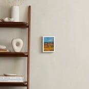 "Bay Marsh" - Art Print in Red Orange by Kelli Kunkle-Day - In a Room