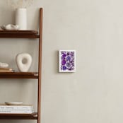 "HAND PAINTED FLOWERS_4L" - Art Print in purple by Ramoncita - aticnomar - In a Room