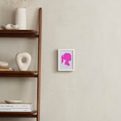 "Custom Silhouette Letterpress Art" - Custom Letterpress Print in Neon Pink by Minted - In a Room