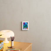 "Palette of Petals" - Art Print in Cobalt Blue by Roochita Chachra - In a Room