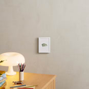 "Holly Hippo" - Art Print in Hippo Grey by Mande Calhoun - In a Room