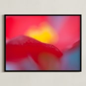 "Primary Colors" - Art Print in Deep red by Lynn Lehto - Framed