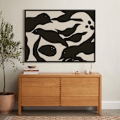 "Swimming Birds" - Art Print in Black by Mary Ketch - In a Room