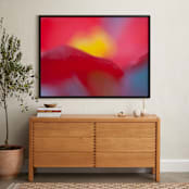 "Primary Colors" - Art Print in Deep red by Lynn Lehto - In a Room