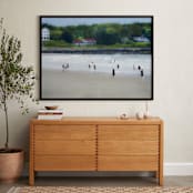 "August Beach Scene Capture" - Art Print in Summer Green by Andy Mars - In a Room