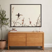 "Landing on Branches." - Art Print in Cream and Rust by Jennifer Alexander - In a Room