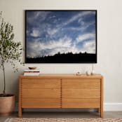 "Of Trees and Sky" - Art Print in blue by Carol Schiraldi - In a Room