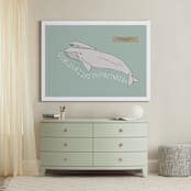 "Deep as the Sea" - Personalized Art Print in Aqua by Annada Hypes - In a Room