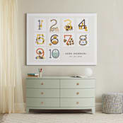 "Let's Count" - Personalized Art Print in Latte by Bella Expressions-Linda Birtel - In a Room
