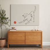 "Let's Play" - Art Print in Sand Beige by Adelyn T. - In a Room