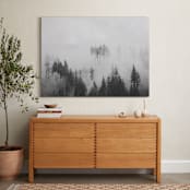 "Morning Fog" - Art Print in Grey by Jennifer Morrow - In a Room